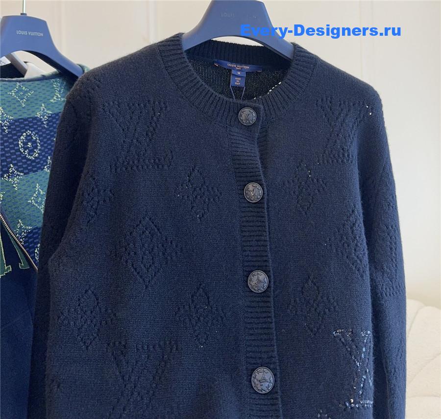 l0vis Vvtt0n black hollow knit cardigan