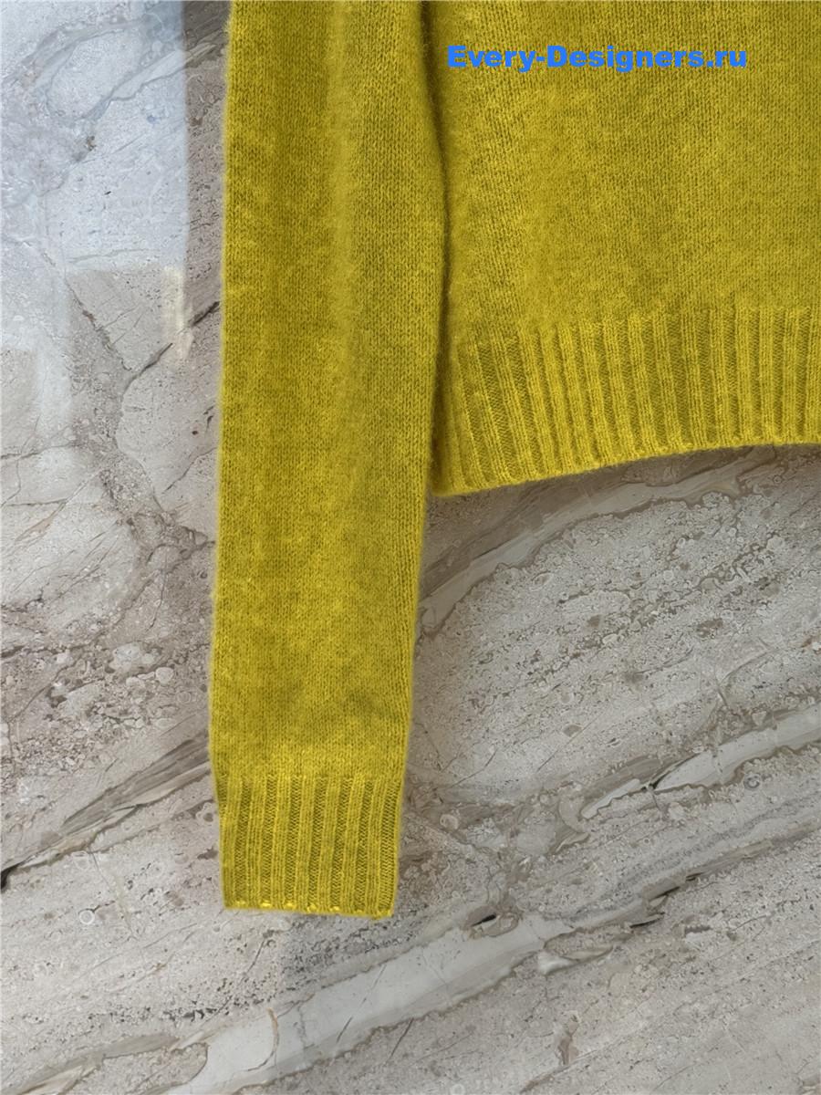 Ce1i*e yellow wool turtleneck sweater