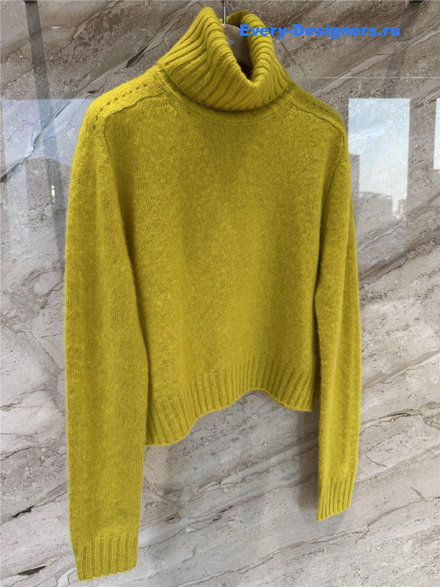 Ce1i*e yellow wool turtleneck sweater