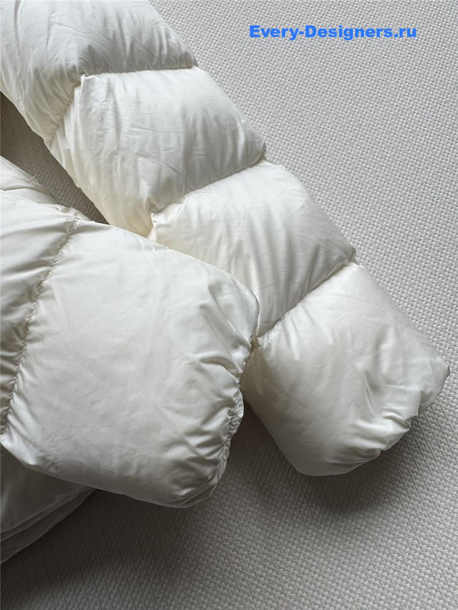 Moncler White Boed Belted Down Jacket