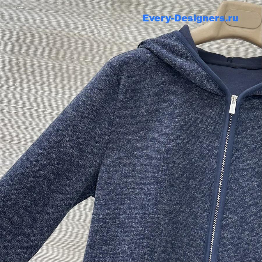 Miu Miu Navy Hooded Jacket Trousers Set