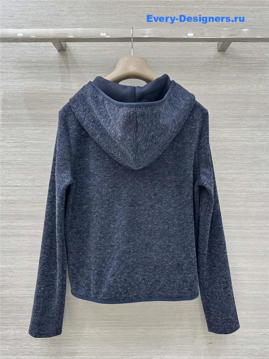 Miu Miu Navy Hooded Jacket Trousers Set