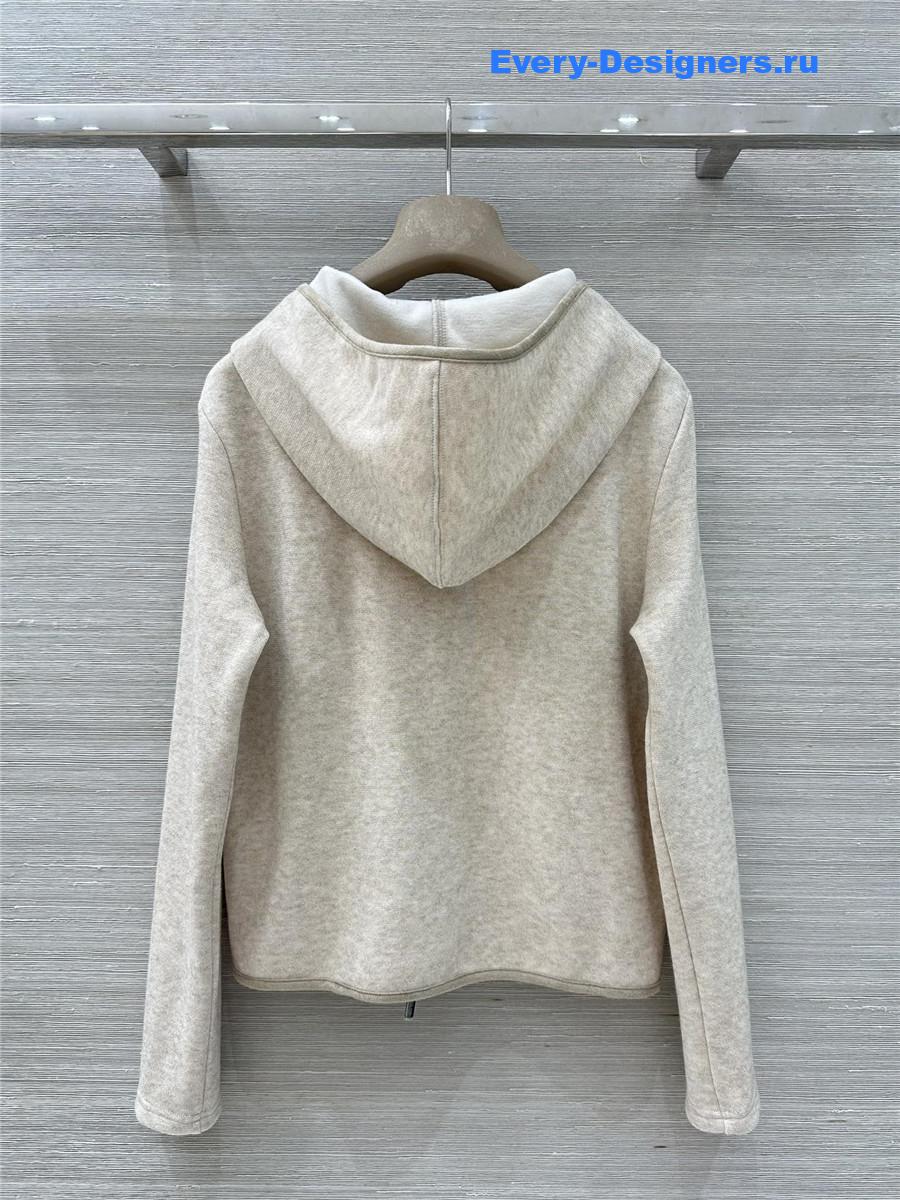 Miu Miu Beige Hooded Jacket Trousers Set