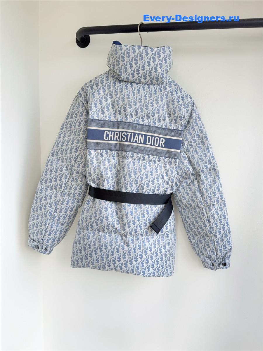 D10ralps belted puffer blue jacket