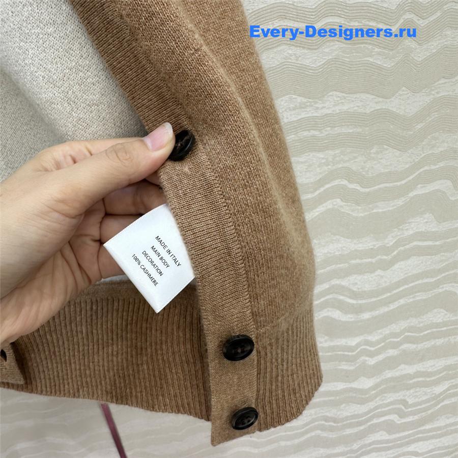 L0r0 P1ana brown button cashmere cardigan