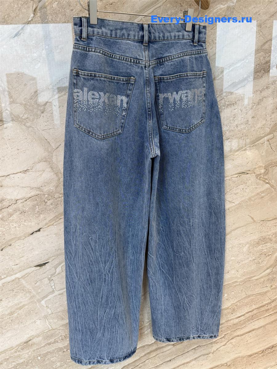 A1exa*der wang rhinestone wide leg jeans
