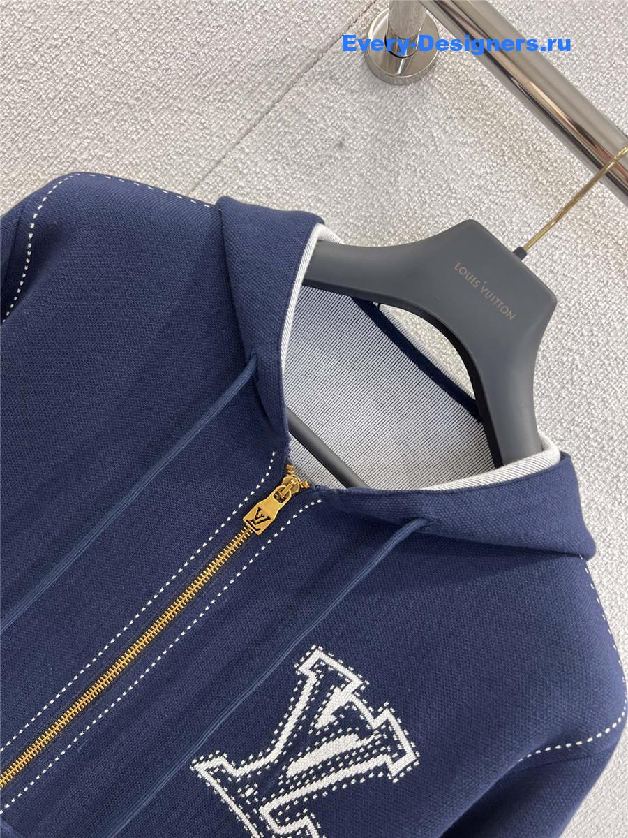 l0vis Vvtt0n graphic intarsia zipped cotton hoodie