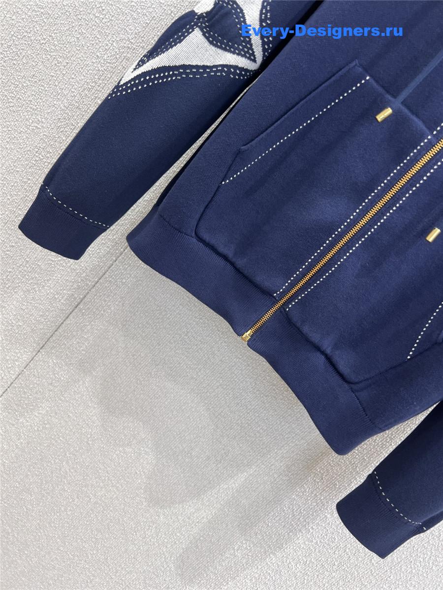 l0vis Vvtt0n graphic intarsia zipped cotton hoodie