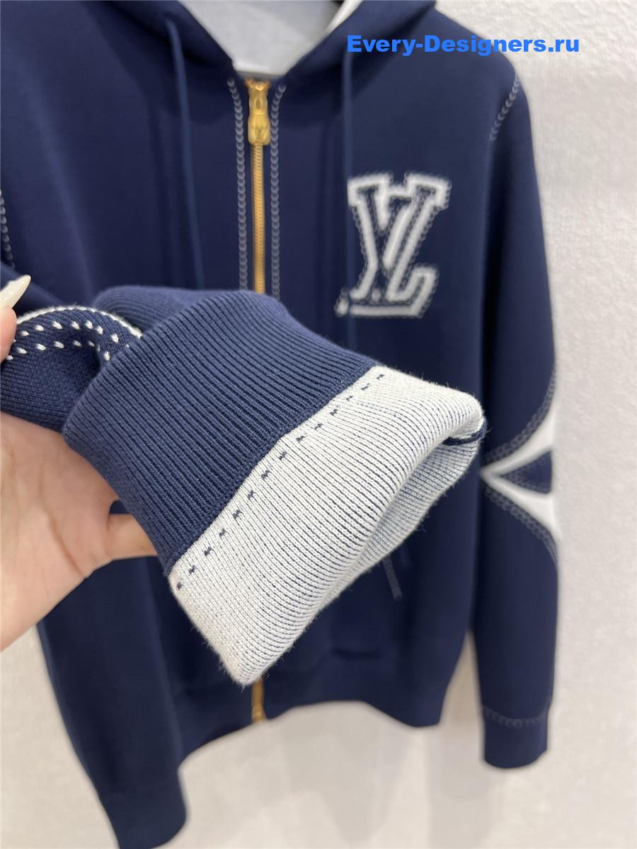 l0vis Vvtt0n graphic intarsia zipped cotton hoodie