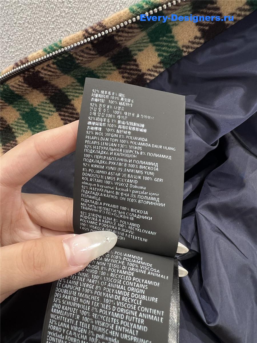 Miu Miu Green Gingham-check Hooded Jacket