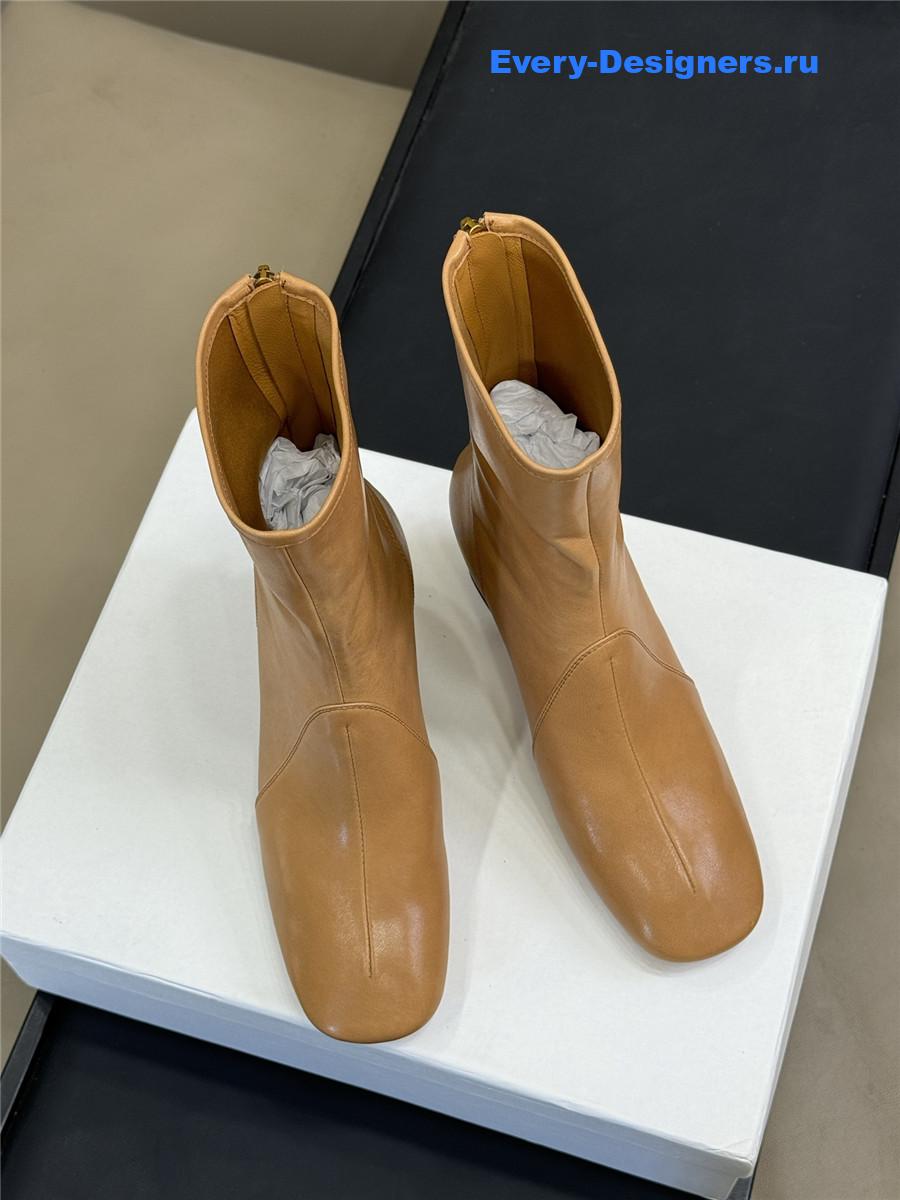 Miu Miu Brown Nappa Leather Booties