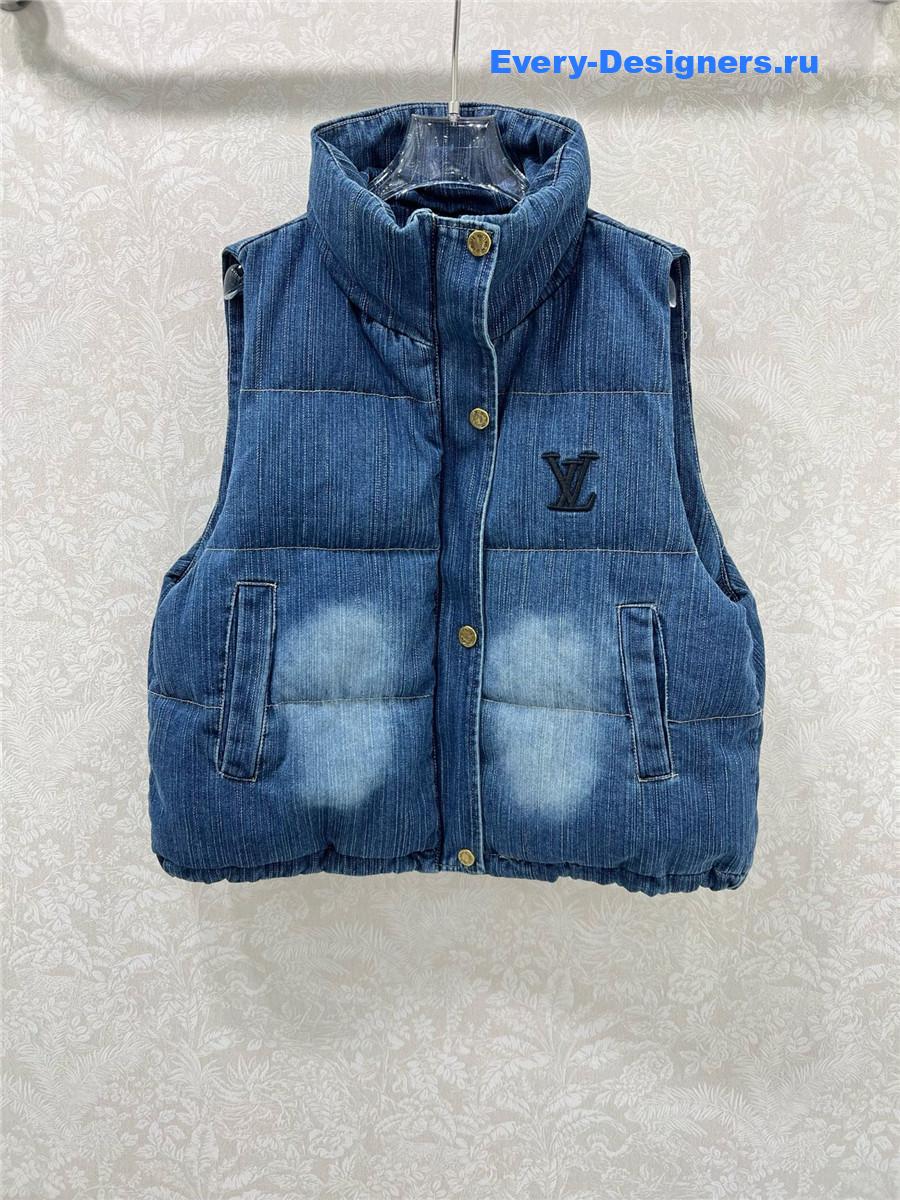 l0vis Vvtt0n blue denim down vest