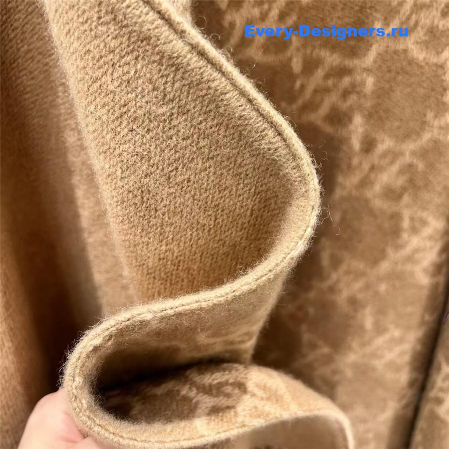 F**di camel ff jacquard wool cape