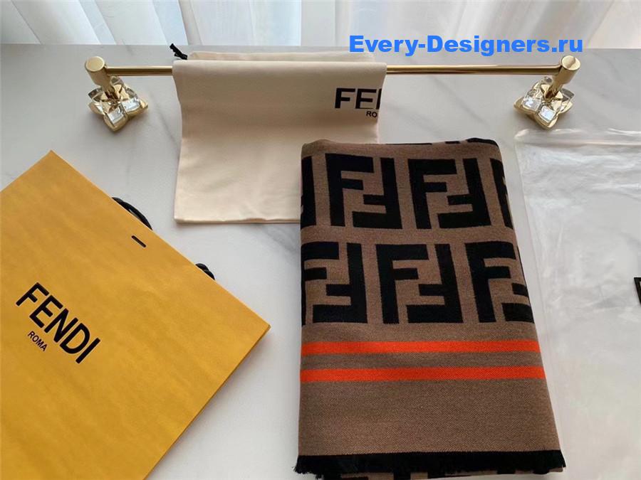 F**di black and brown ff cape