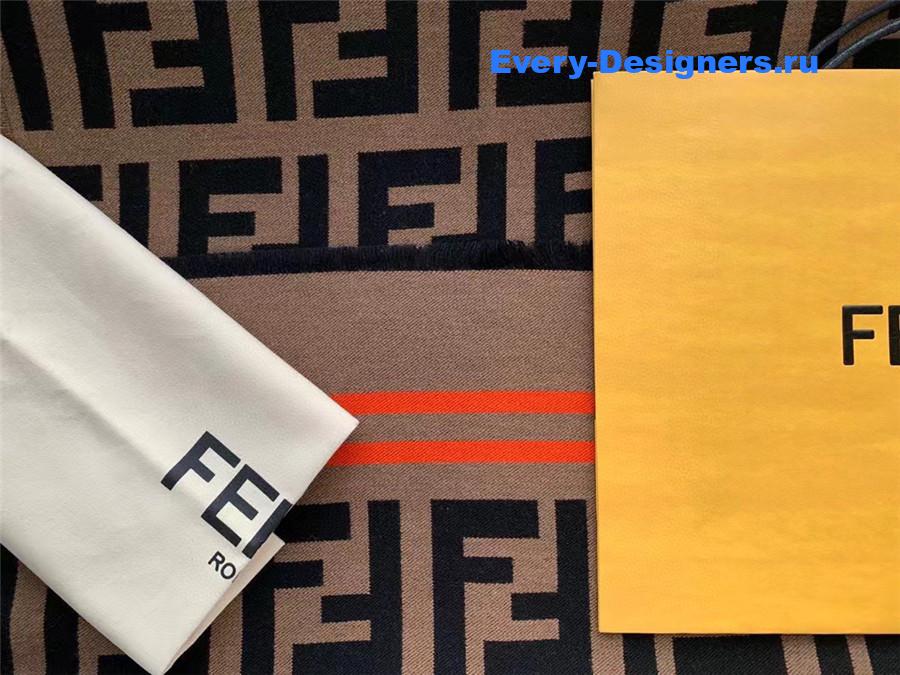 F**di black and brown ff cape