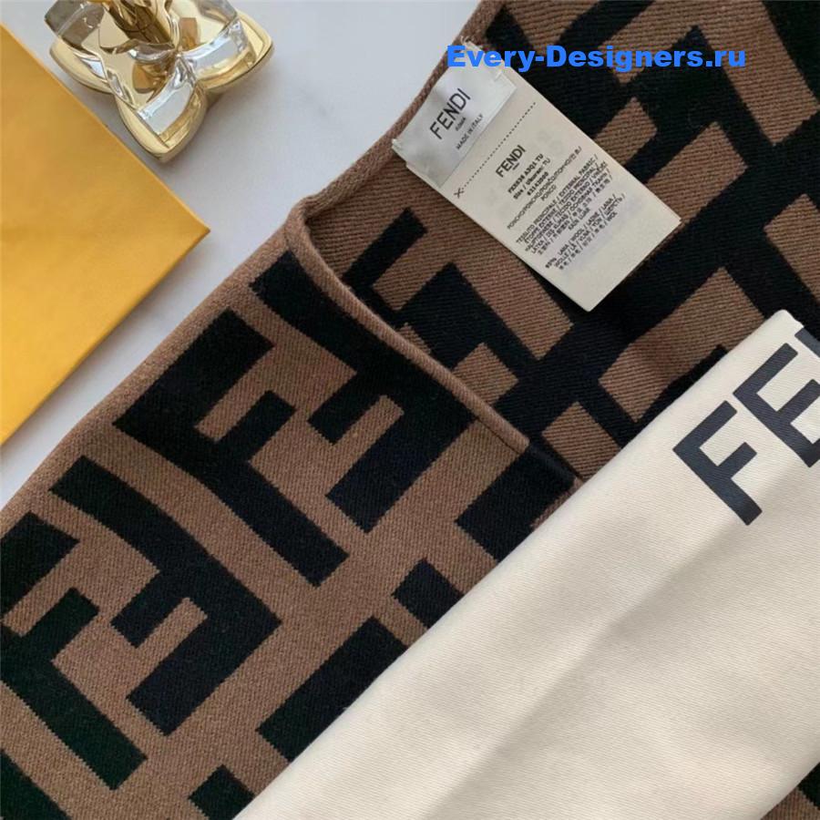 F**di black and brown ff cape