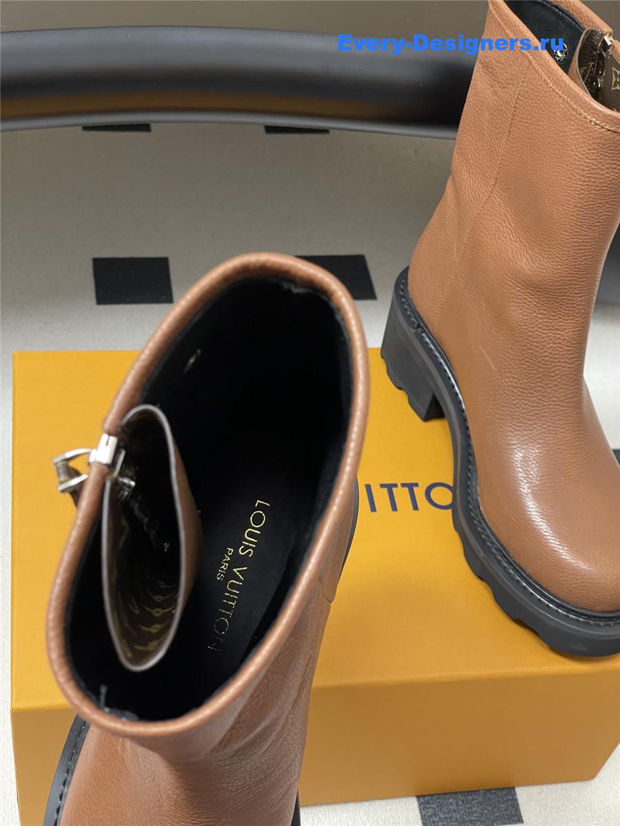 l0vis Vvtt0n brown lv beaubourg platform ankle boot