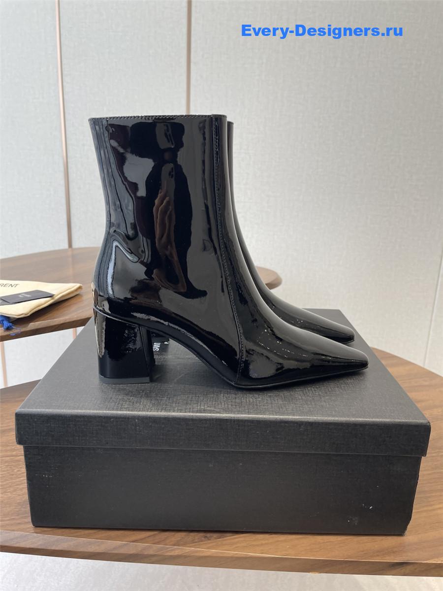 Sa1nt Lau*nt rainer black patent leather boots