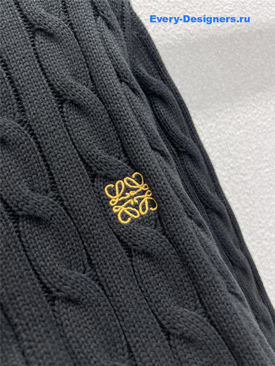 L0ew* black cotton logo cardigan