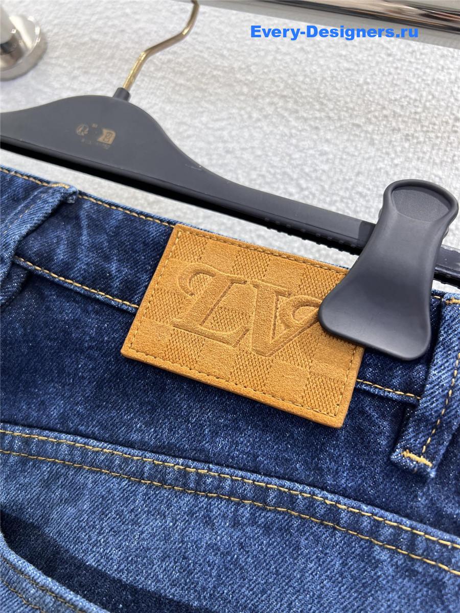 l0vis Vvtt0n monogram denim workwear pants