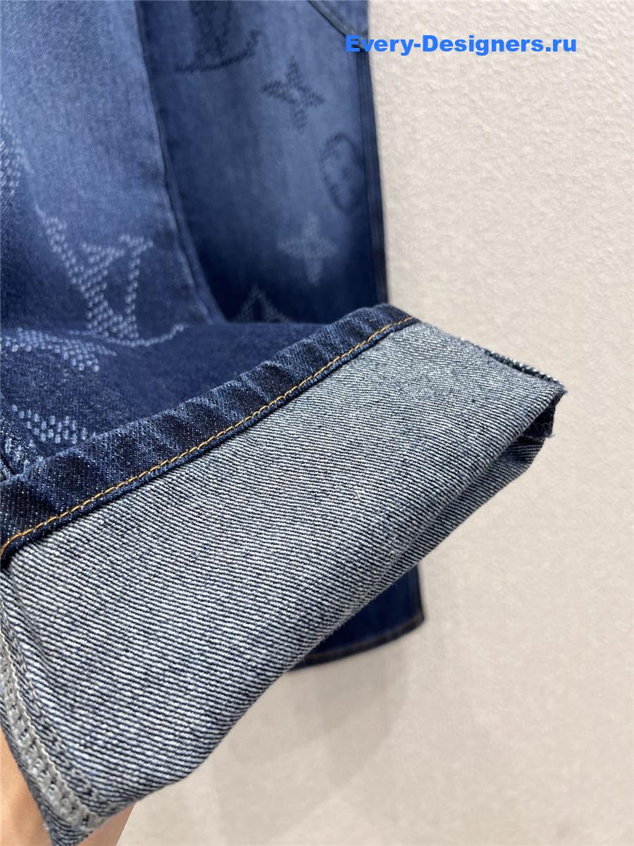 l0vis Vvtt0n monogram denim workwear pants