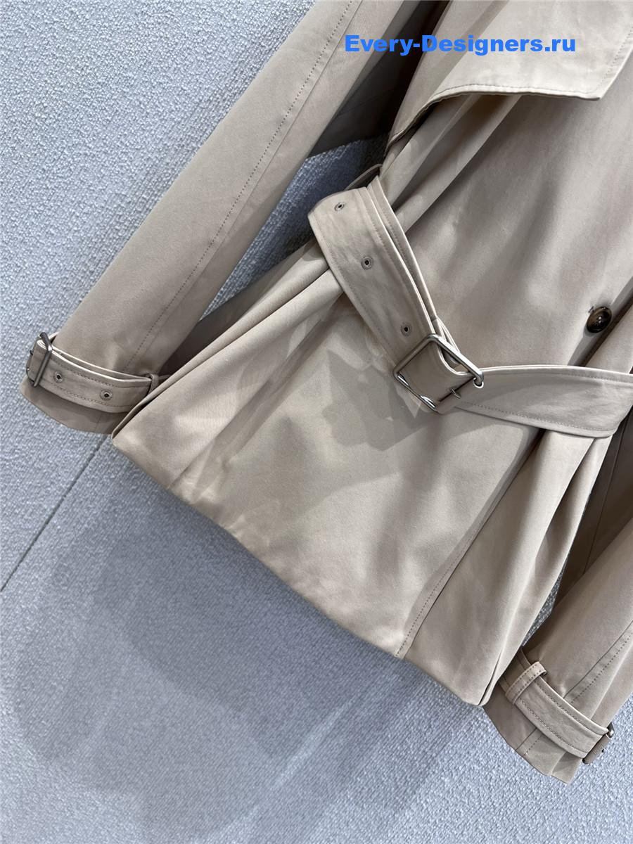 L0ew* beige cropped trench jacket