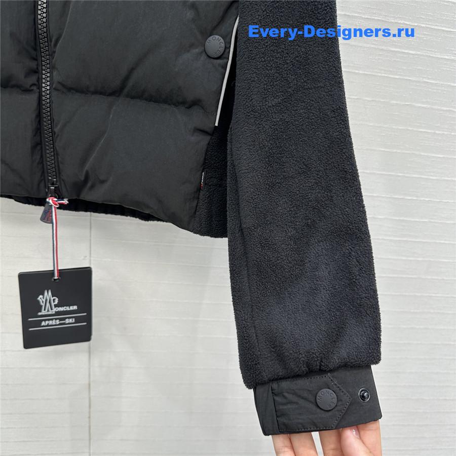 Moncler Black Grenoble Polartec Quilted zip-up Jacket