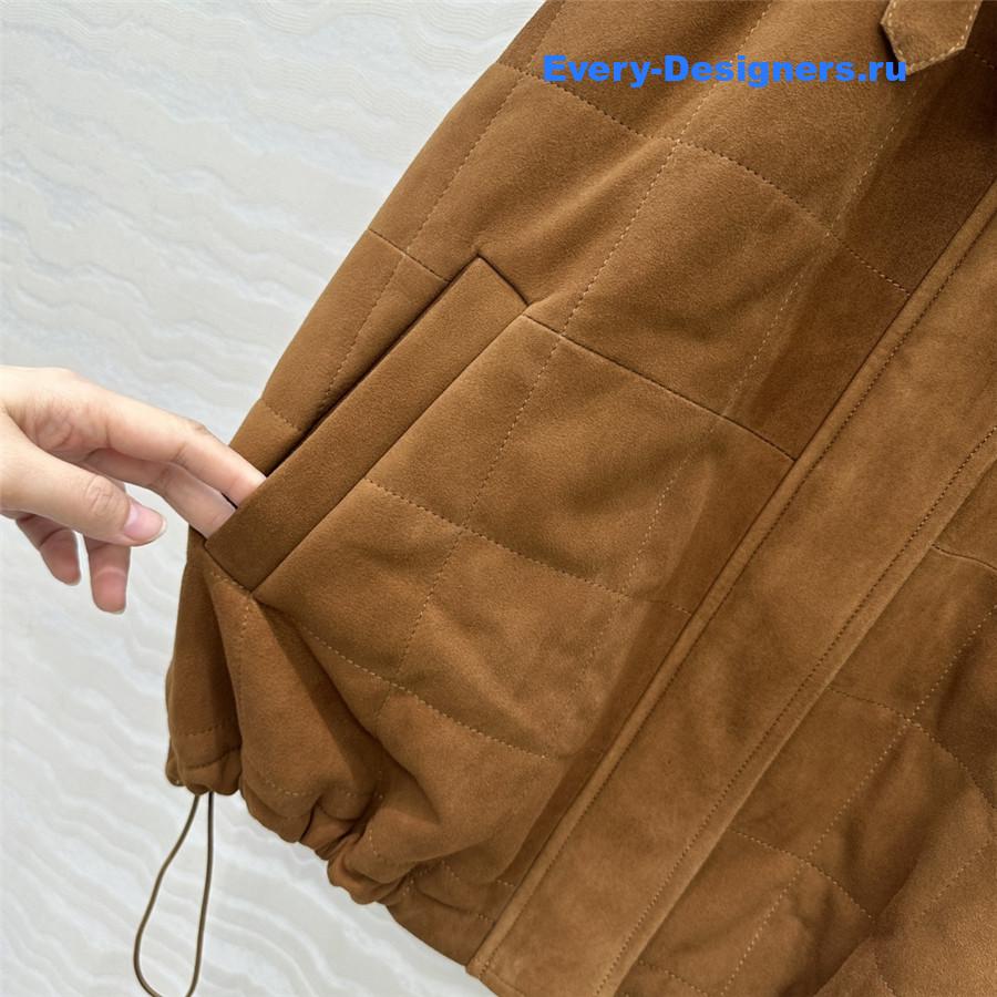 L0ew* brown faux suede gilet