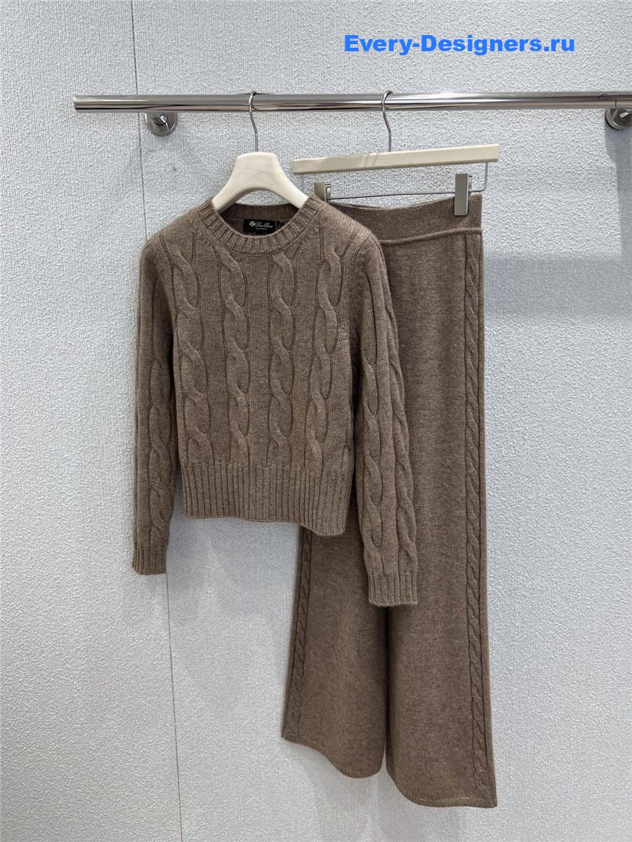 L0r0 P1ana napier cashmere cable-knit sweater set