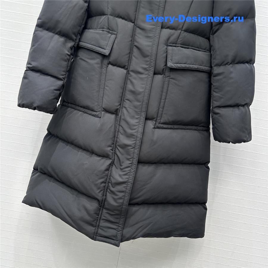Moncler Black Blain Long Down Jacket