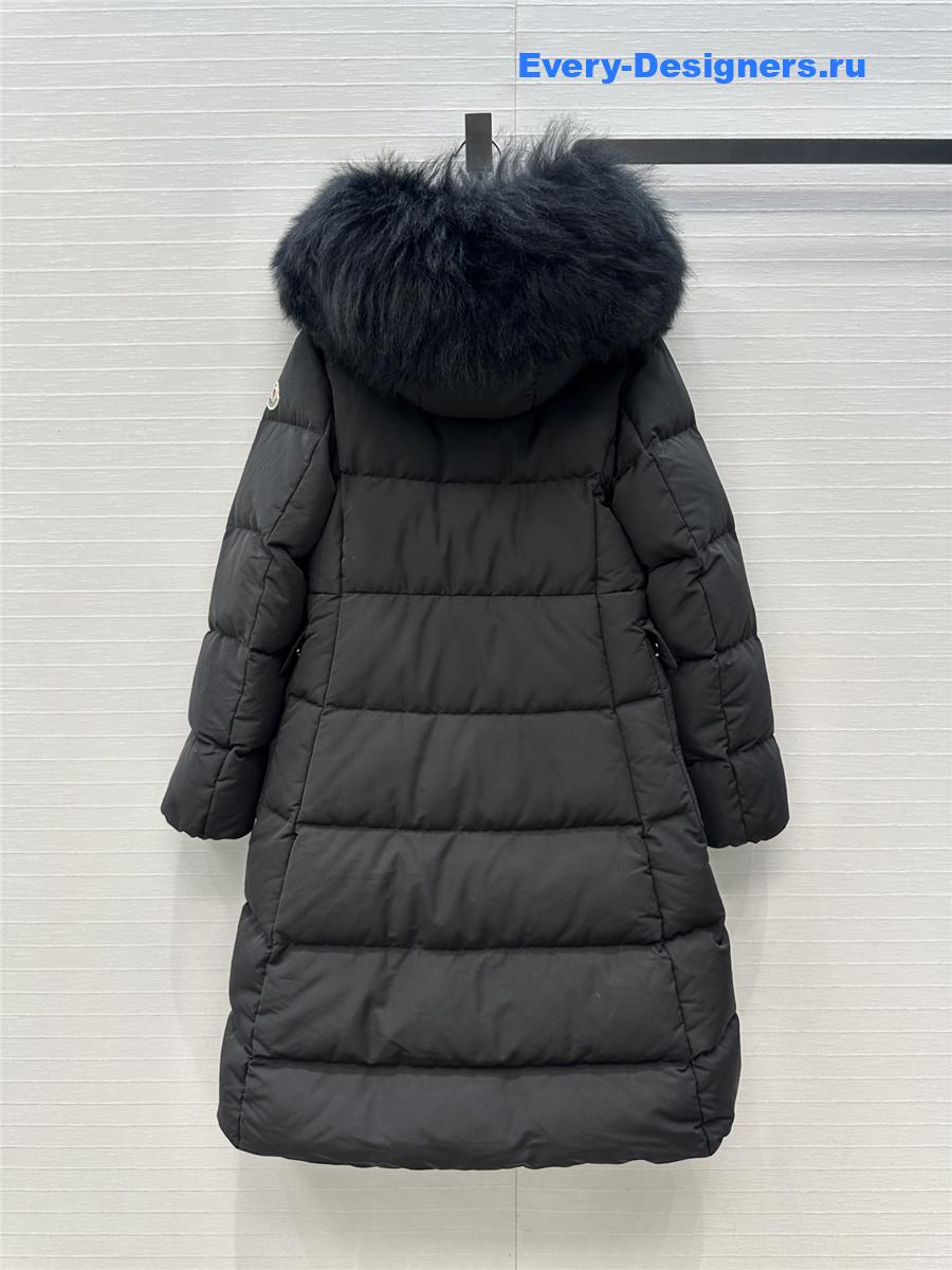 Moncler Black Blain Long Down Jacket