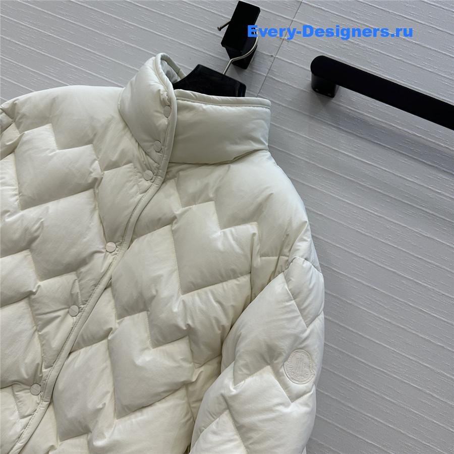 Moncler White Senevee Quilted Puffer Jacket