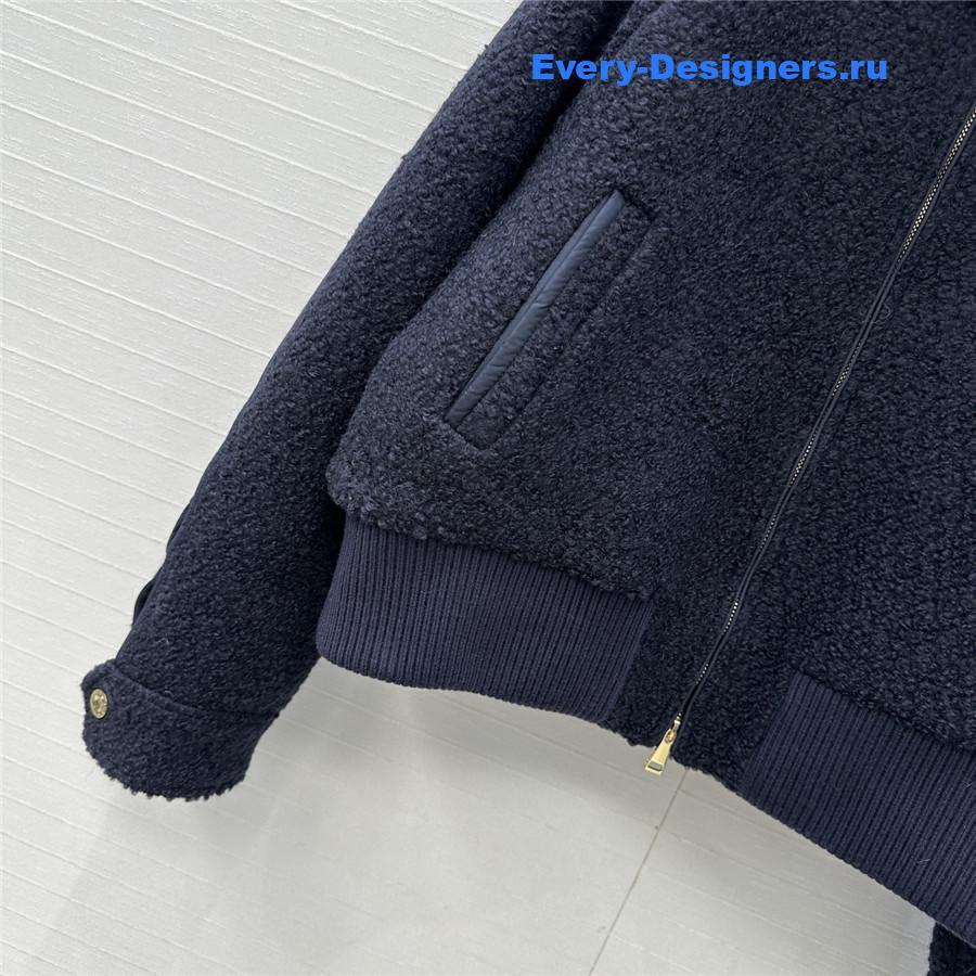 Moncler Navy Juvigny Hooded Bomber Jacket