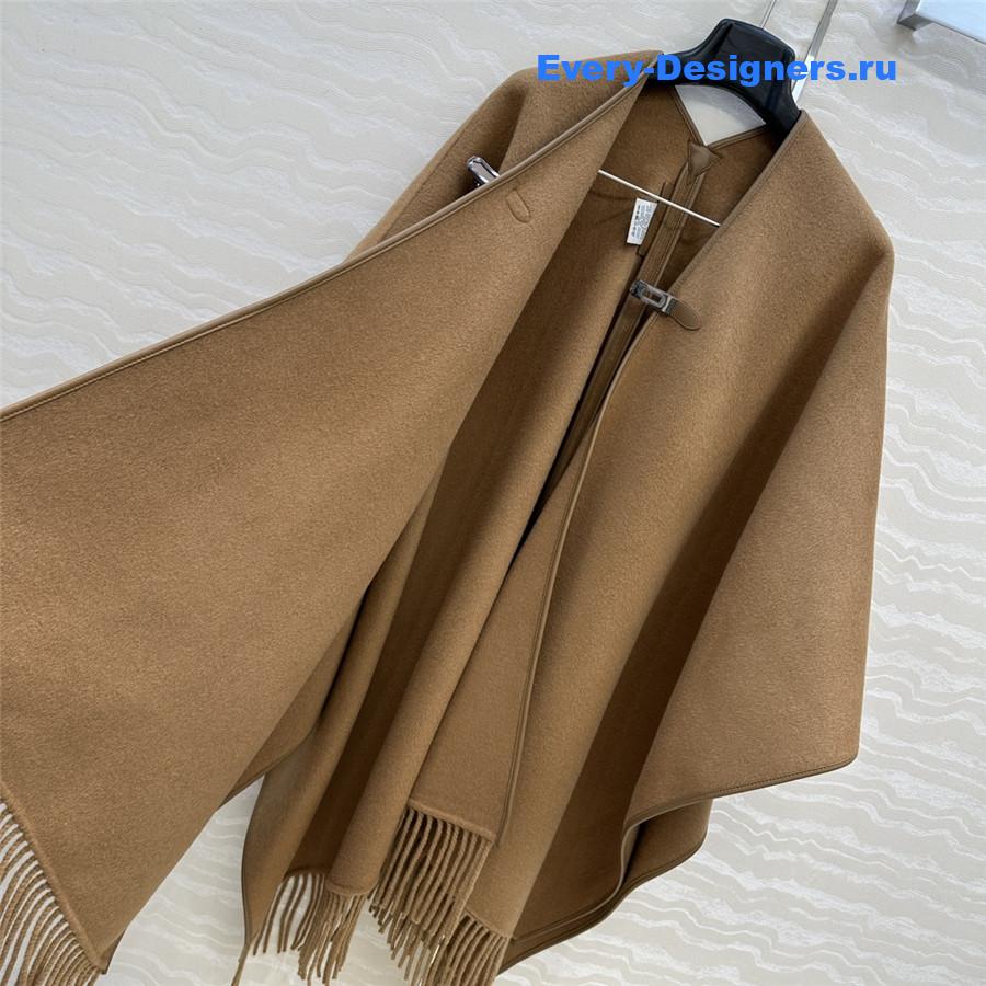 H**me5 camel kelly cashmere cape