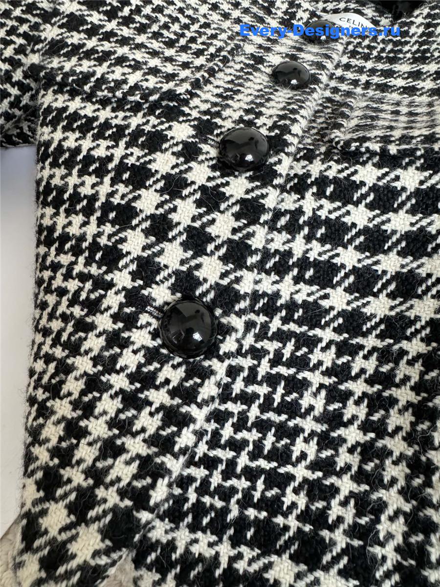 Ce1i*e houndstooth short coat