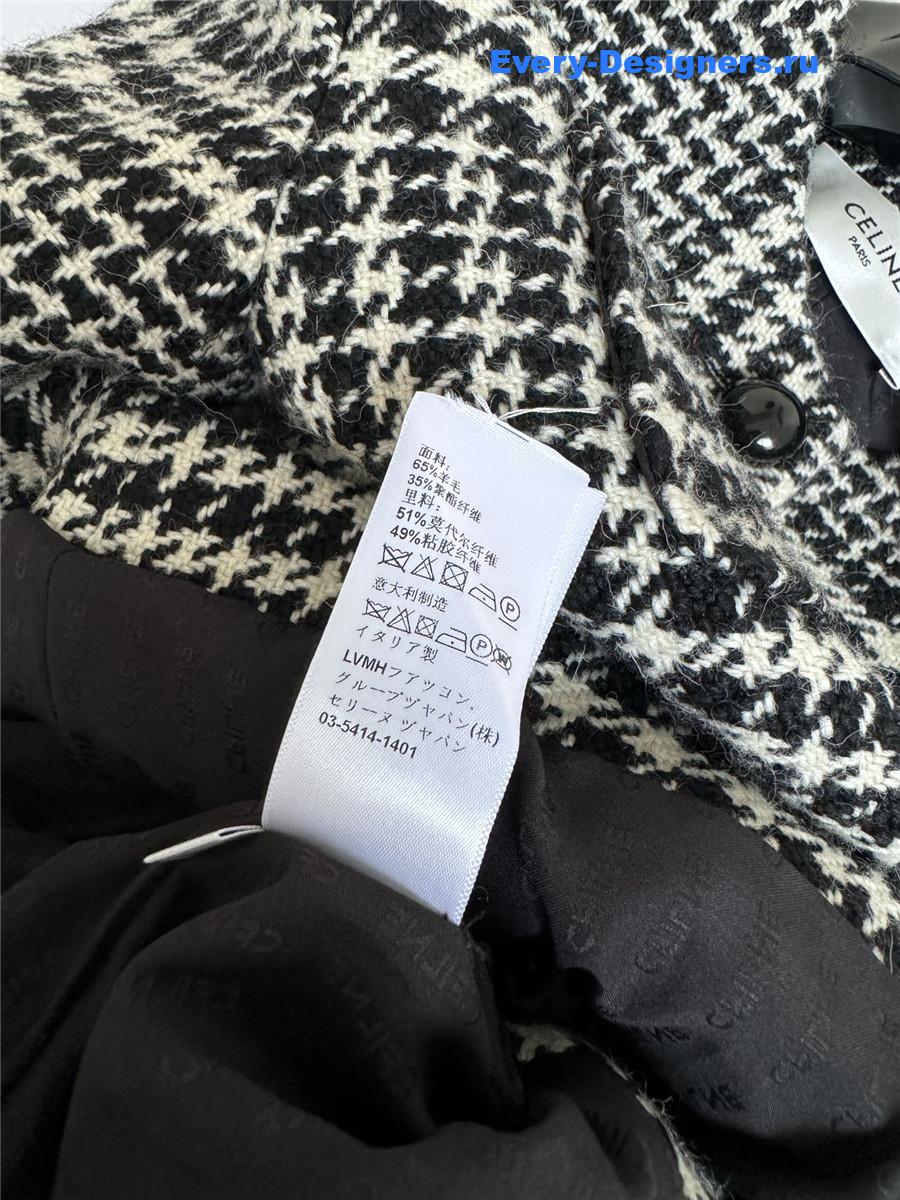 Ce1i*e houndstooth short coat