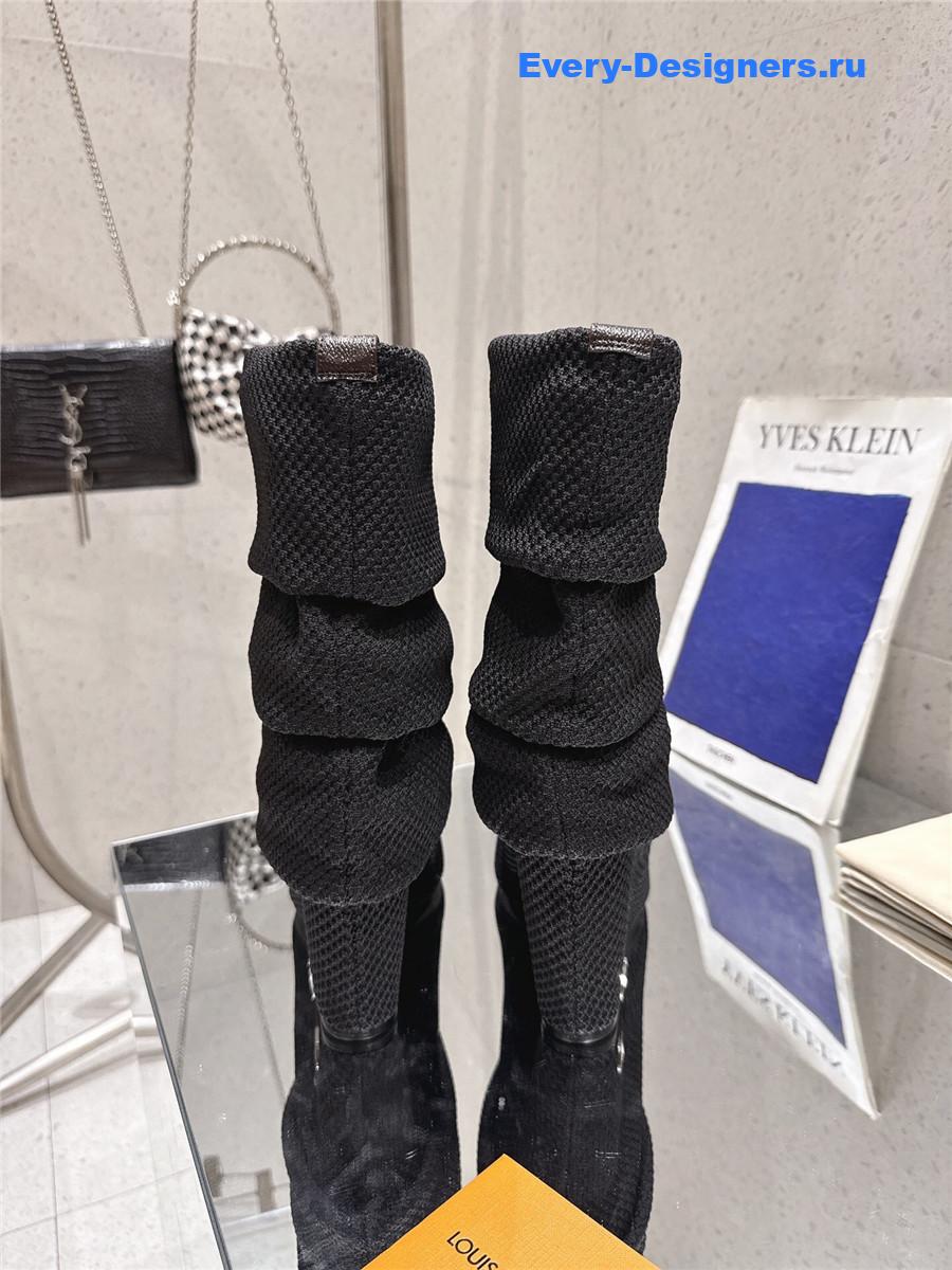 l0vis Vvtt0n black summer mid wedge boot