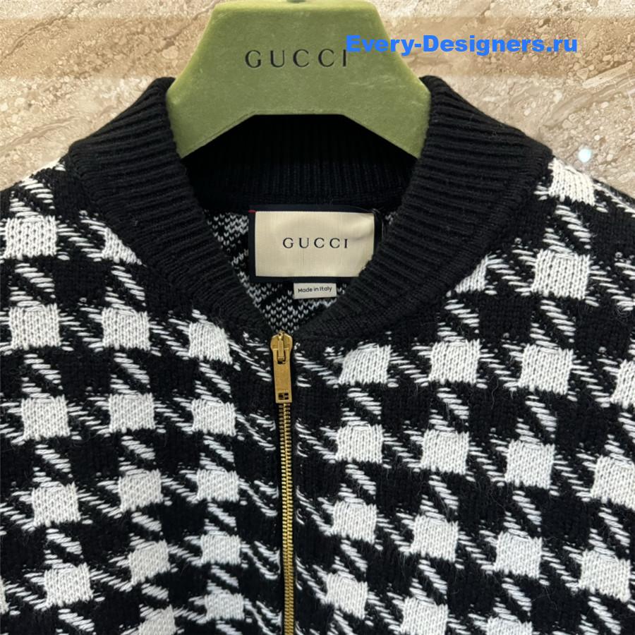 Gvc*1 houndstooth bomber jacket