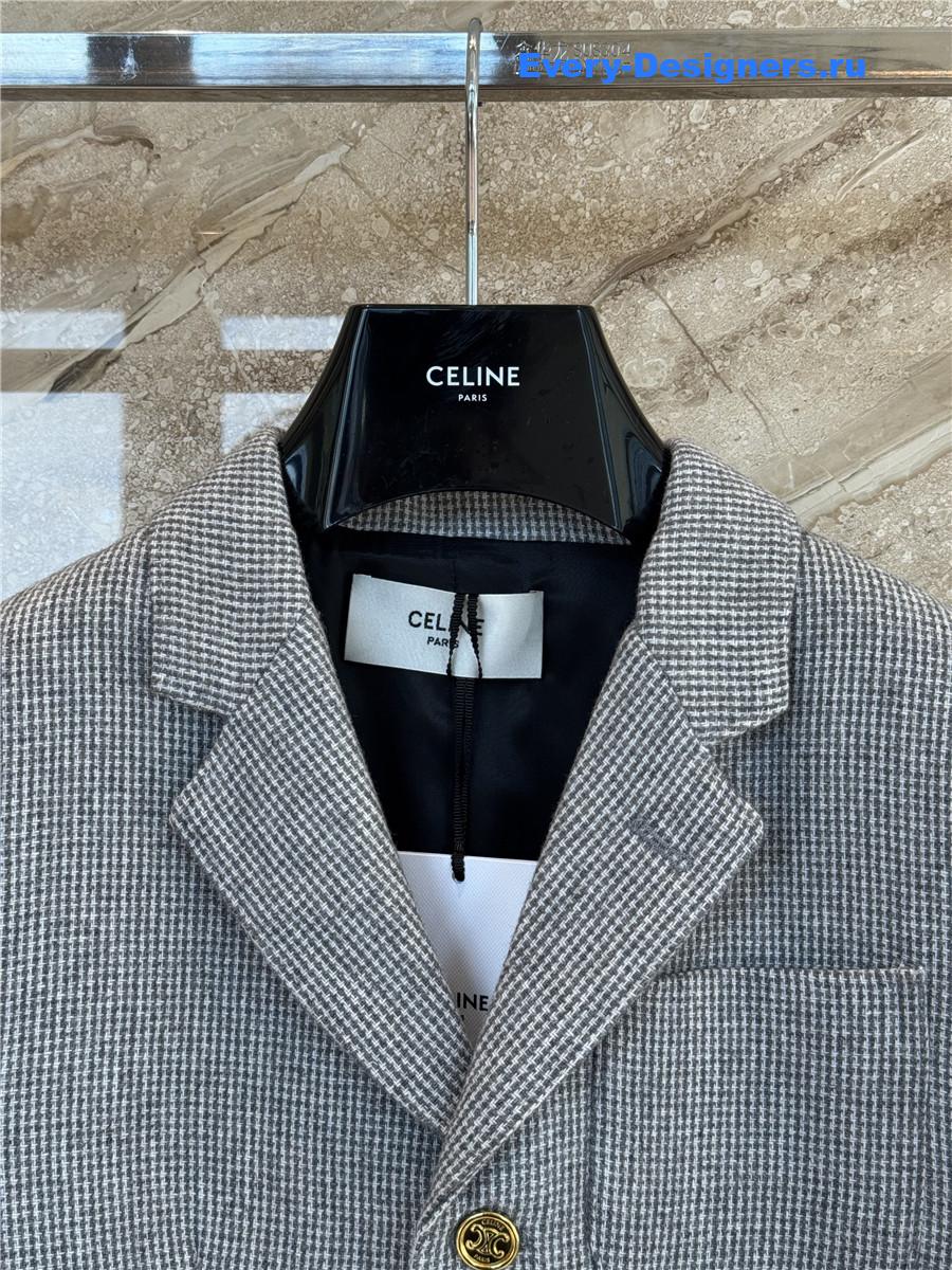 Ce1i*e grey plaid blazer