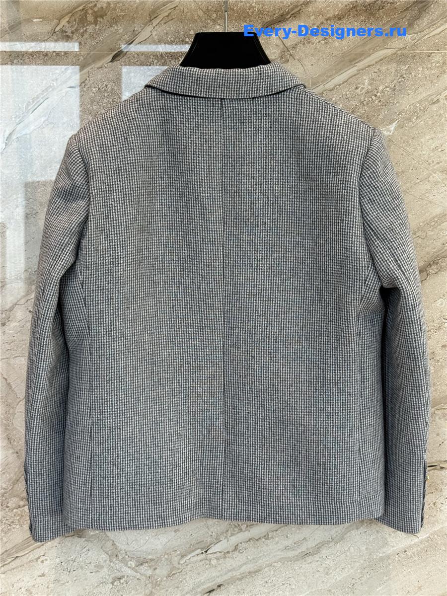 Ce1i*e grey plaid blazer