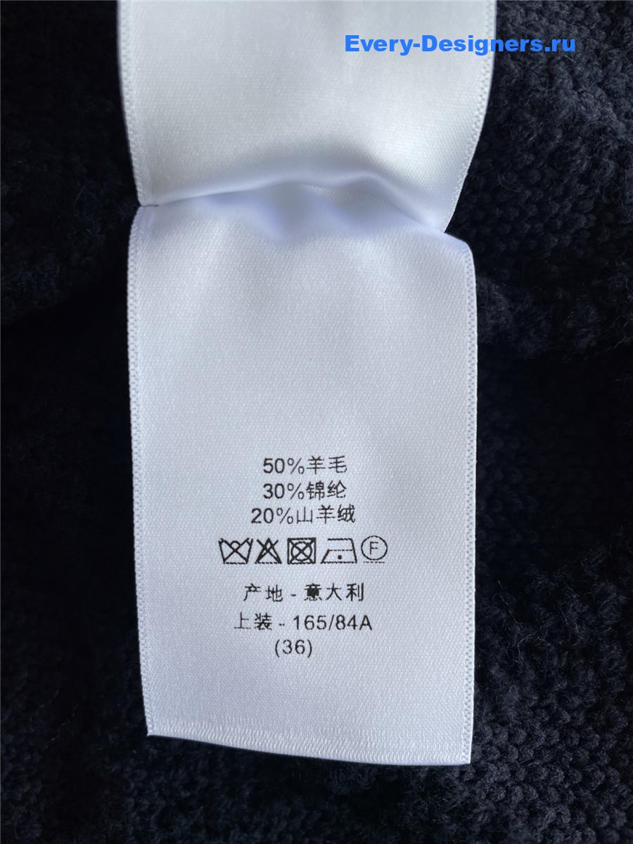 D10ralps navy macrocannage zipped cardigan