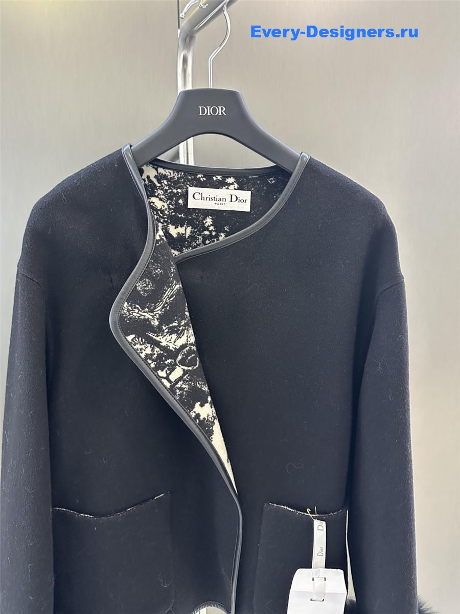 D10r black wool coat