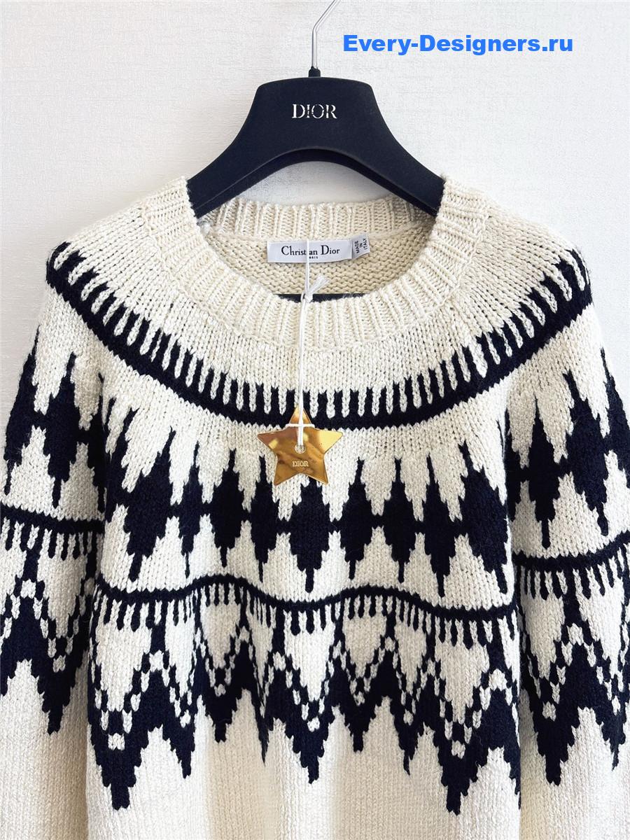 D10ralps beige round neck cashmere sweater