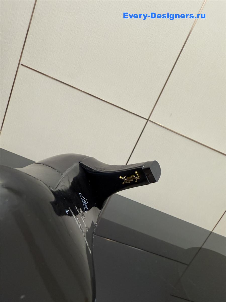 Sa1nt Lau*nt black knee-high boots