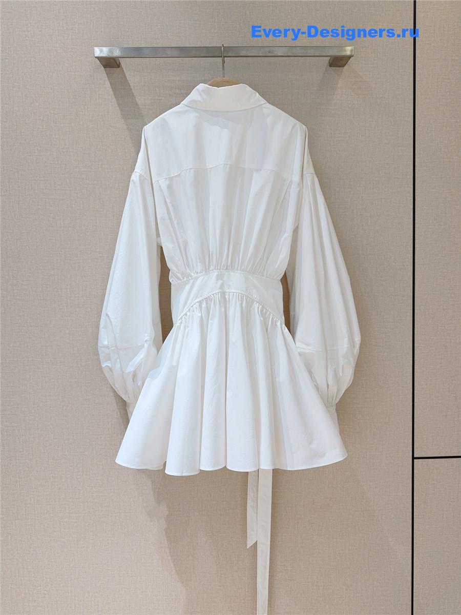 Zimm Rebellion Cotton-poplin Mini Wrap Dress