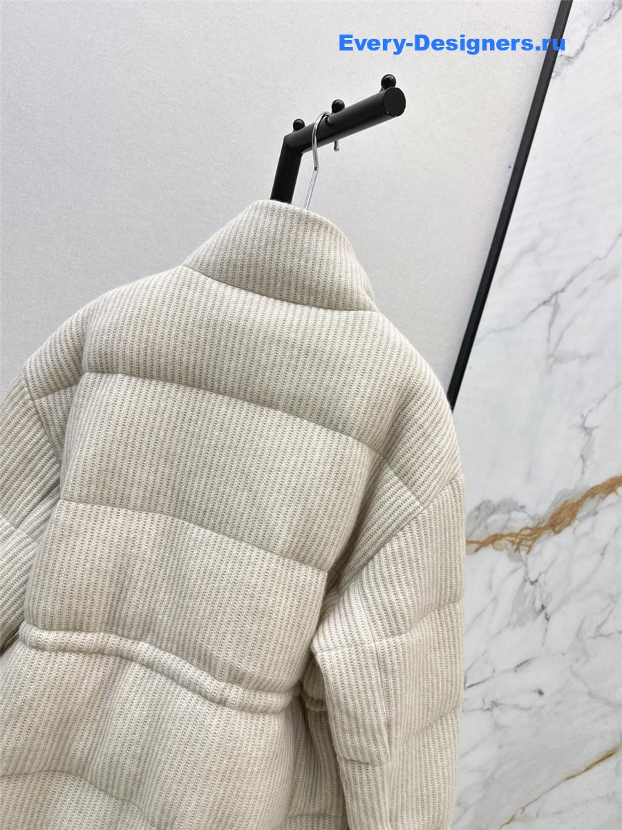 BC Stand Collar Cashmere and Goose Down Coat