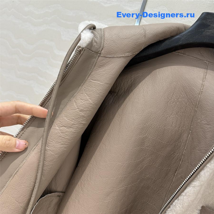 L0ew* hooded shearling jacket