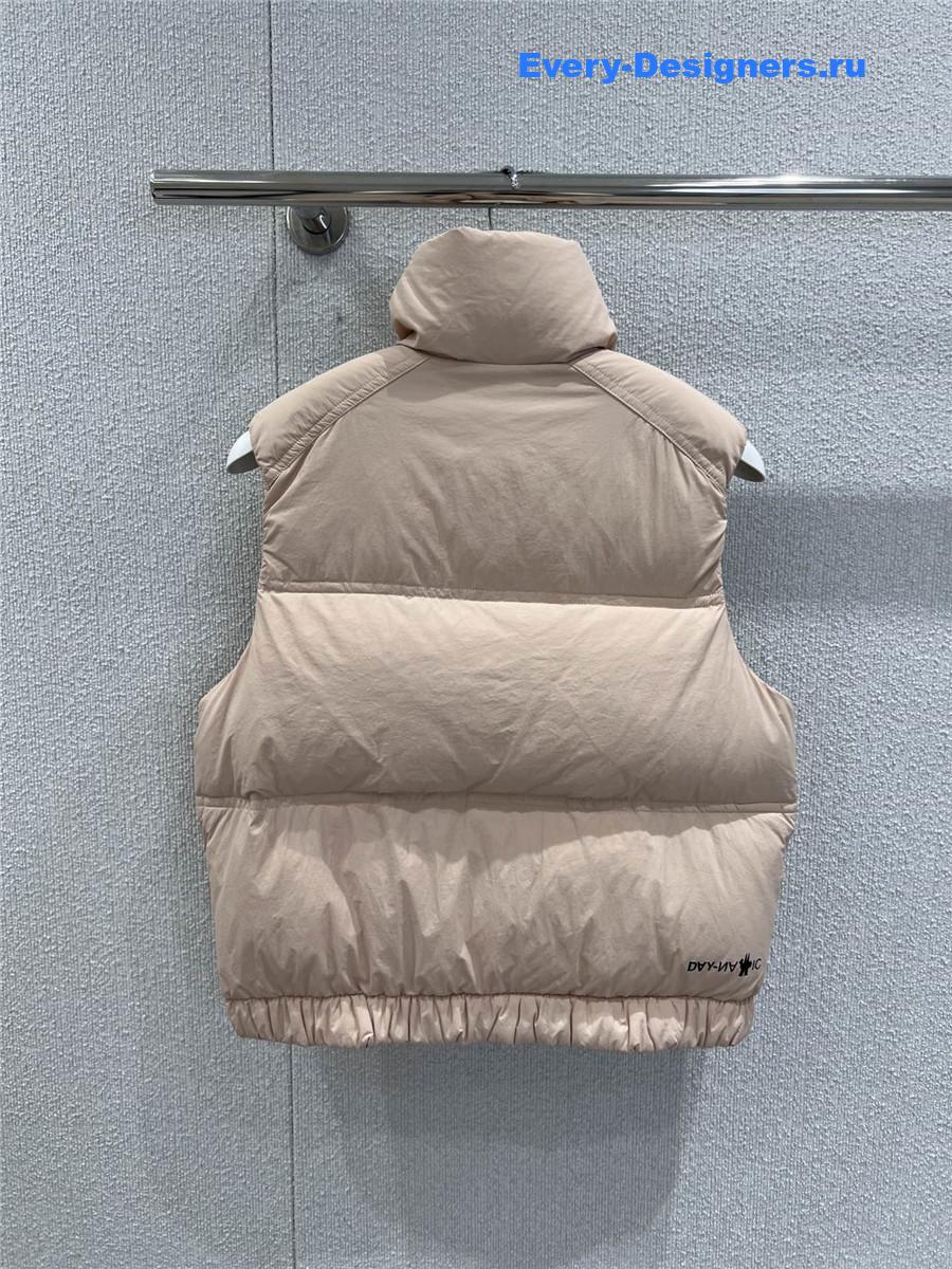 Moncler Pink Baise Down Gilet Vests
