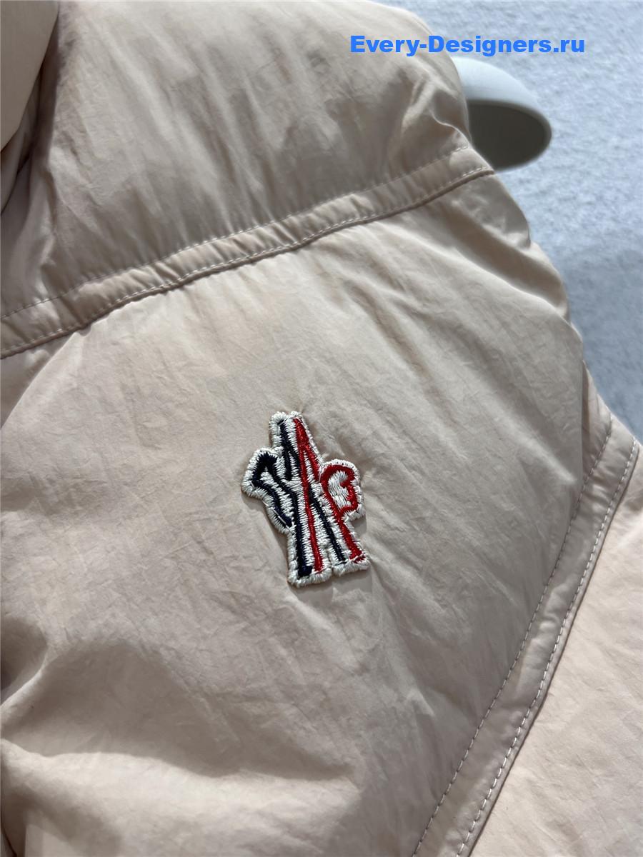 Moncler Pink Baise Down Gilet Vests