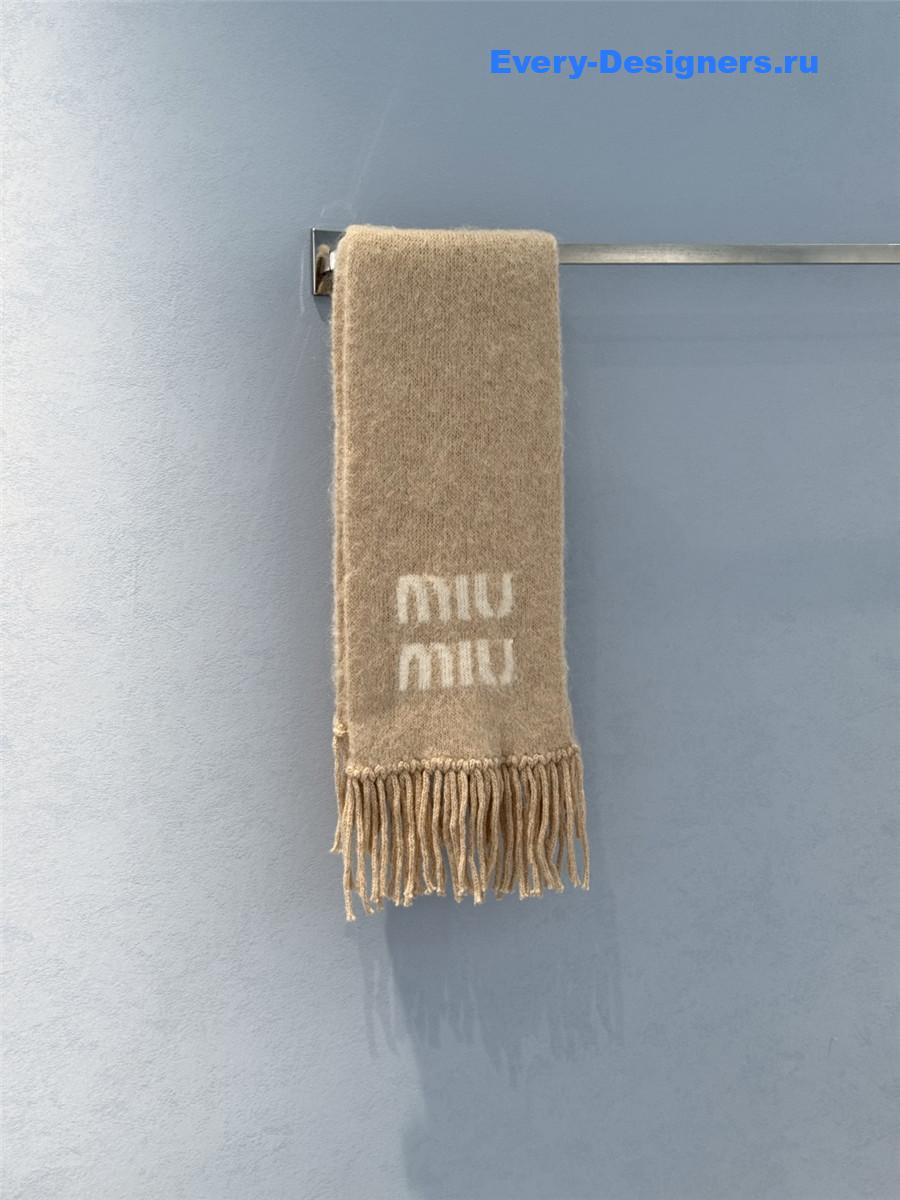 Miu Miu Natural Wool And Mohair Scarf